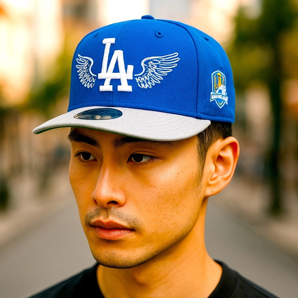LA Dodgers Wingtip Fitted Hat. With tags